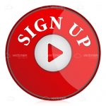 Red Sign Up Button with Arrow Symbol